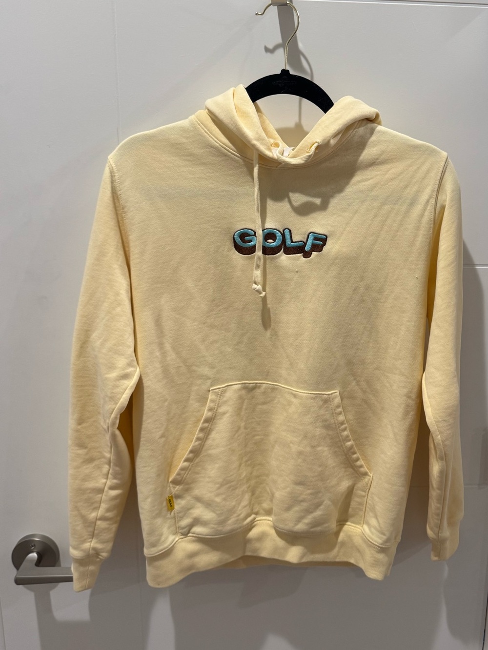 Golf Wang Cream Pullover Hoodie with Blue Logo
